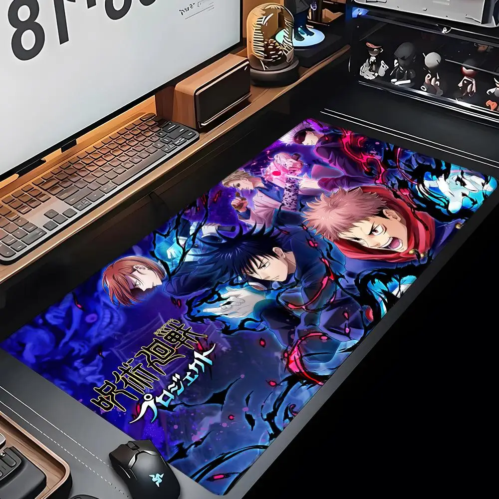 

Cartoon Jujutsu Kaisen Mouse Pad Gaming Mousepad Abstract Large 900x400x5mm MouseMat Gamer XXL Mause Carpet PC Desk