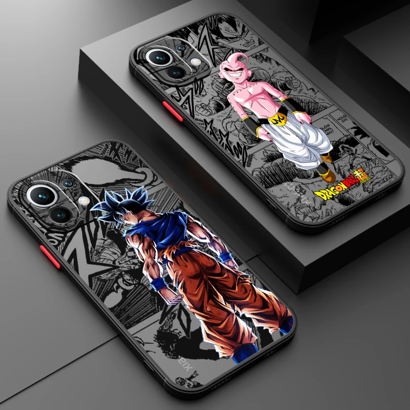 Comics D-Dragon Ball Goku Frosted Translucent For Xiaomi Mi 13 12 12T 11T 11 11i 10T 10 9T Pro Lite Ultra 5G Soft Phone Case