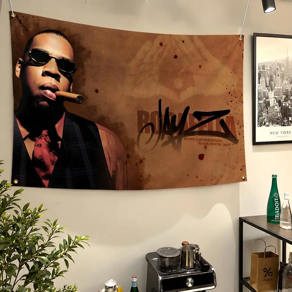 Z Singer JAY-Z The Blueprint Roc-A-Fella Flags Wall Hanging Flag Banners For Birthday Parties Outdoor Bedroom Dorm Room Decor