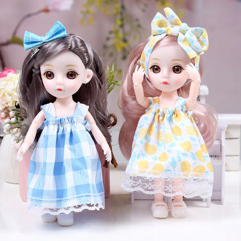 17cm BJD Doll Girl DIY Dressing Princess Toy Adjustable 13 Joint Doll Girl Toy Set Simulated Princess Changing Toys Girls Gifts