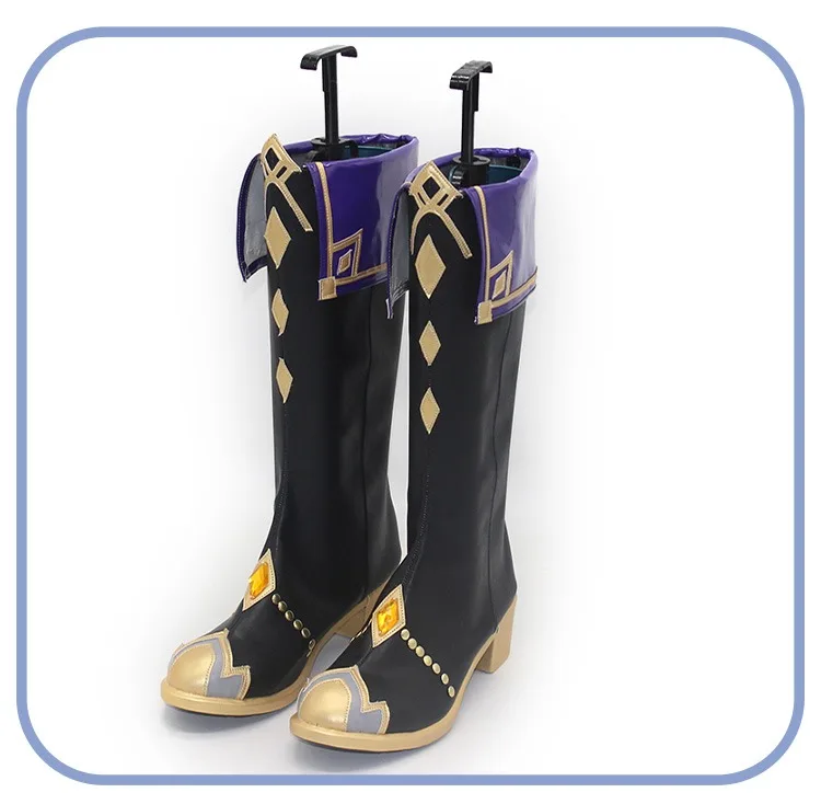 PJSK Kamishiro Rui تأثيري أحذية أنيمي اكسسوارات تأثيري الدعائم بولي أحذية أحذية من الجلد هالوين كرنفال الأحذية مخصص