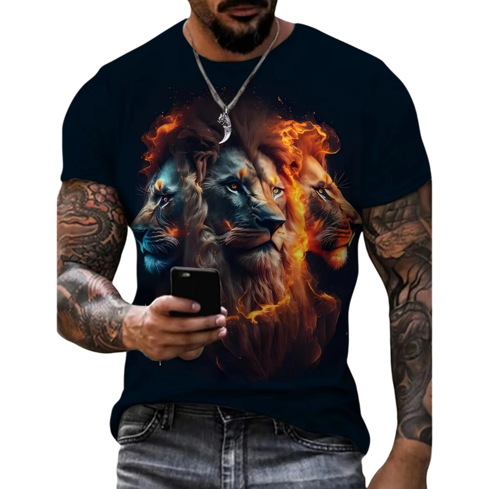 

2024 Новая мужская футболка большого размера с короткими рукавами, топы с круглым вырезом, модная футболка с 3D принтом, спортивная рубашка, мужская уличная мужская одежда