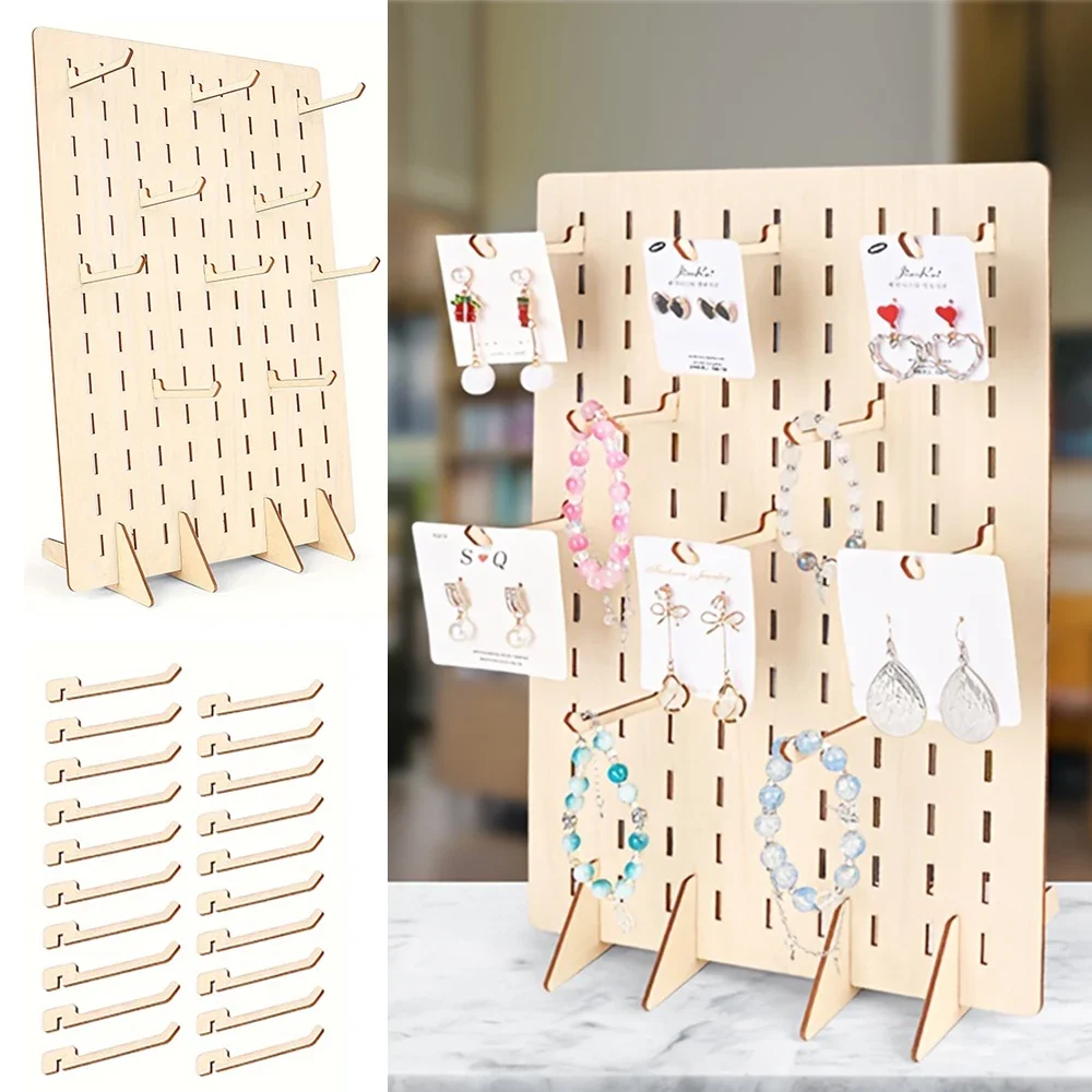 

1Pcs Fashion Multi-purposel Hooks Earrings Display Stand Necklace Pendant Earring Jewelry Storage Rack Counter Showcase Props