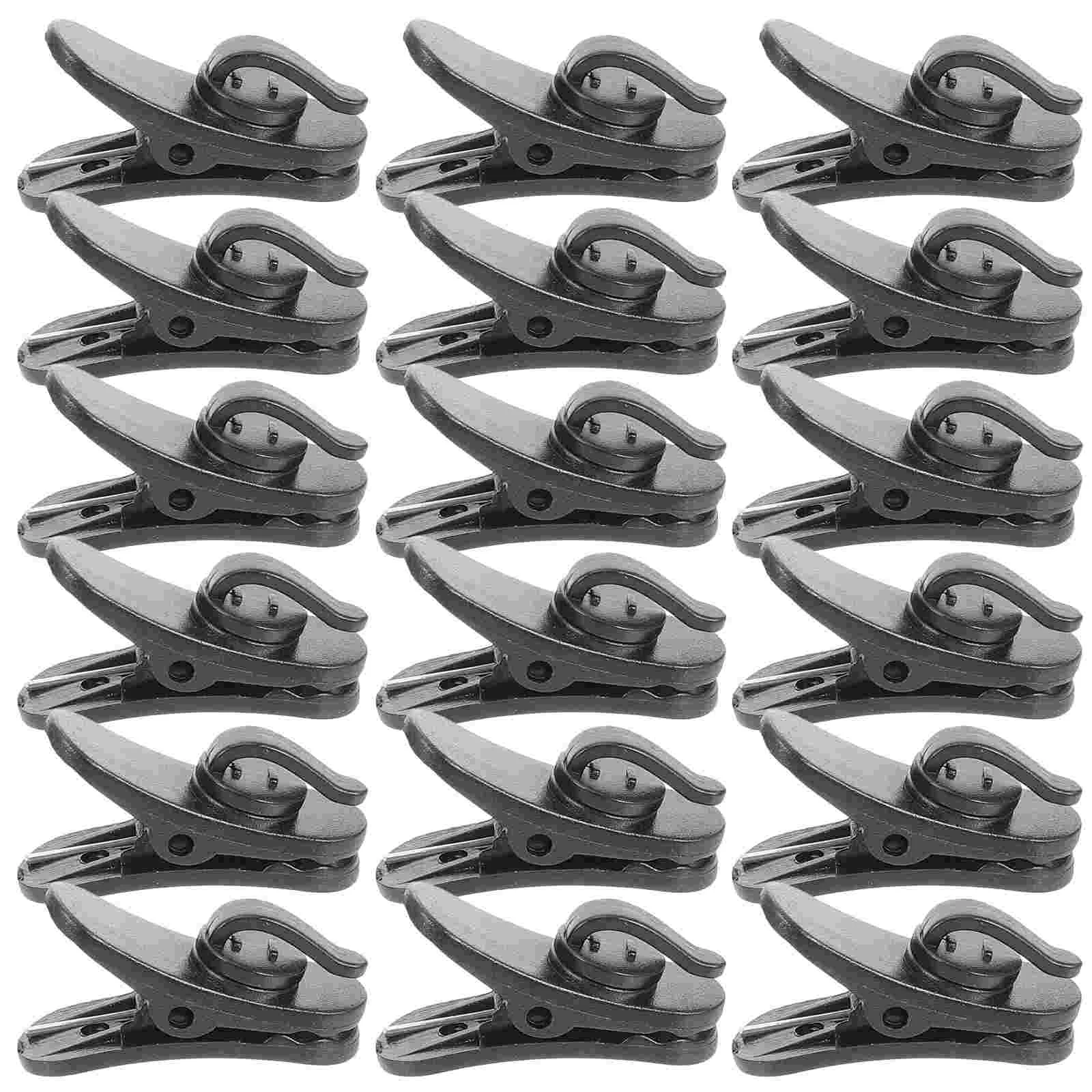 

20 Pcs Microphone Clip Holder Plastic Clips Lapel Lavalier Wire Replacement Abs