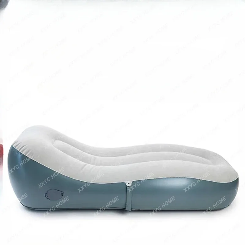 Inflatable Sofa Outdoor Portable Floatation Bed Camping Leisure Lazy Lunch Break Automatic Airbed Air Recliner