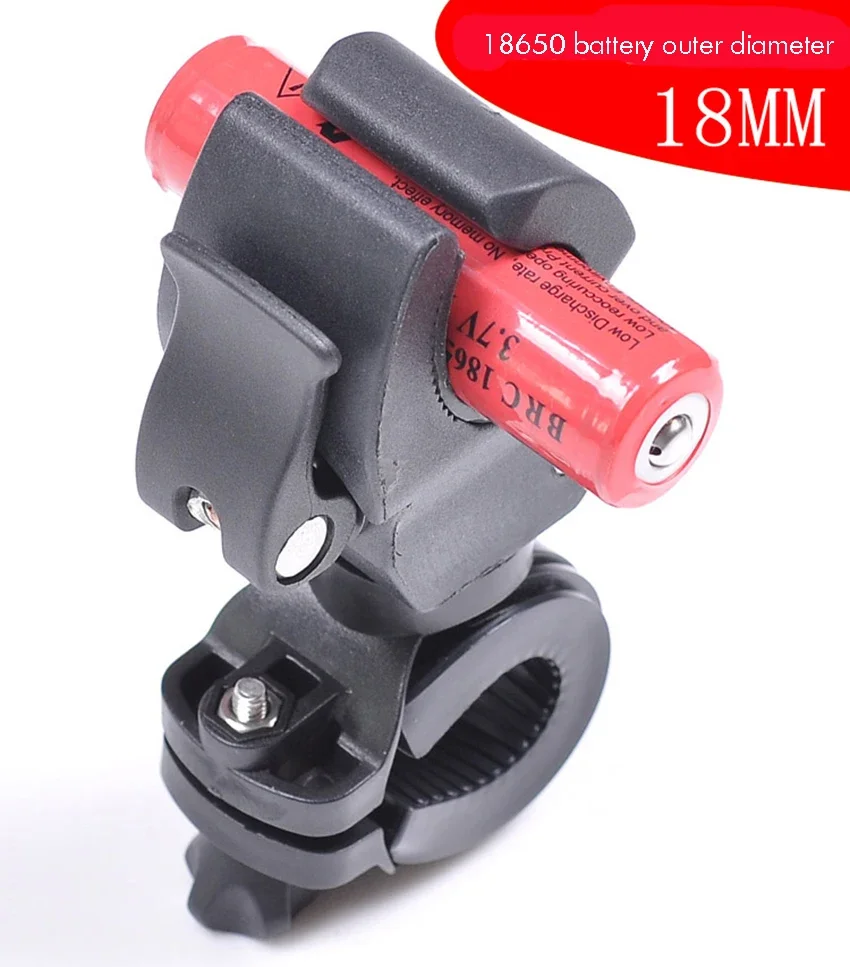 Universal Bike Bicycle Flashlight Torch Mounting Bracket 90 Degree Rotating Handlebar LED Light Lamp Mount Clamp Stand Holder