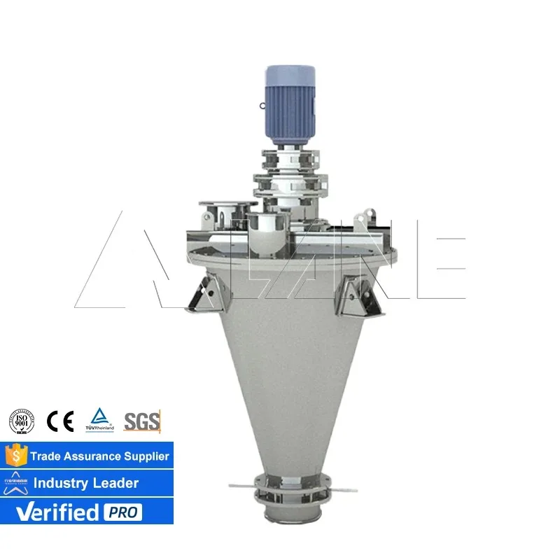 LANE Stainless Steel Dry Industrial Powder Mixer Paint Ribbon Blender Twin-Screw Screw Cone Mixer Price