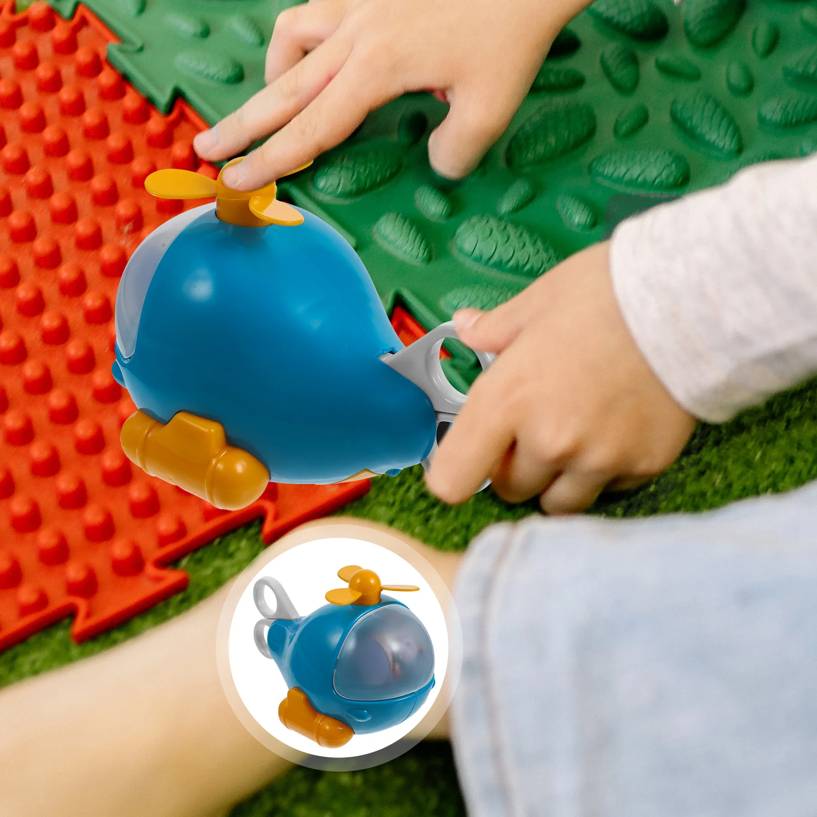 Pequeno aeronave brinquedo educativo brinquedos quebra-cabeça azul conjunto de papelaria material escolar diy