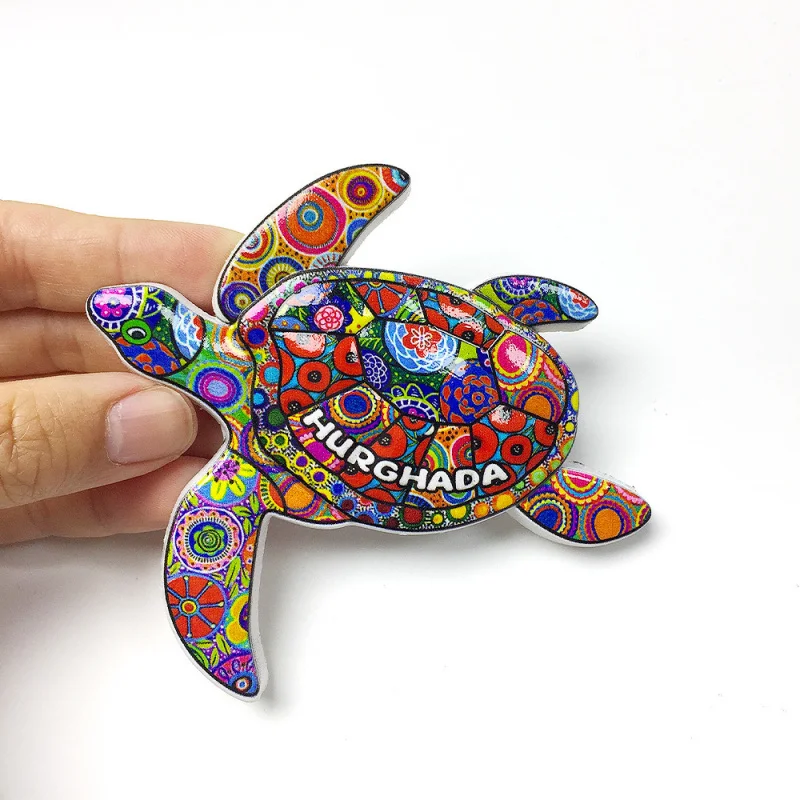 

Hurgada, Egypt3d3D Creative Painted Turtle Magnetic Fridge Magnet Travel Souvenir Home Decoration