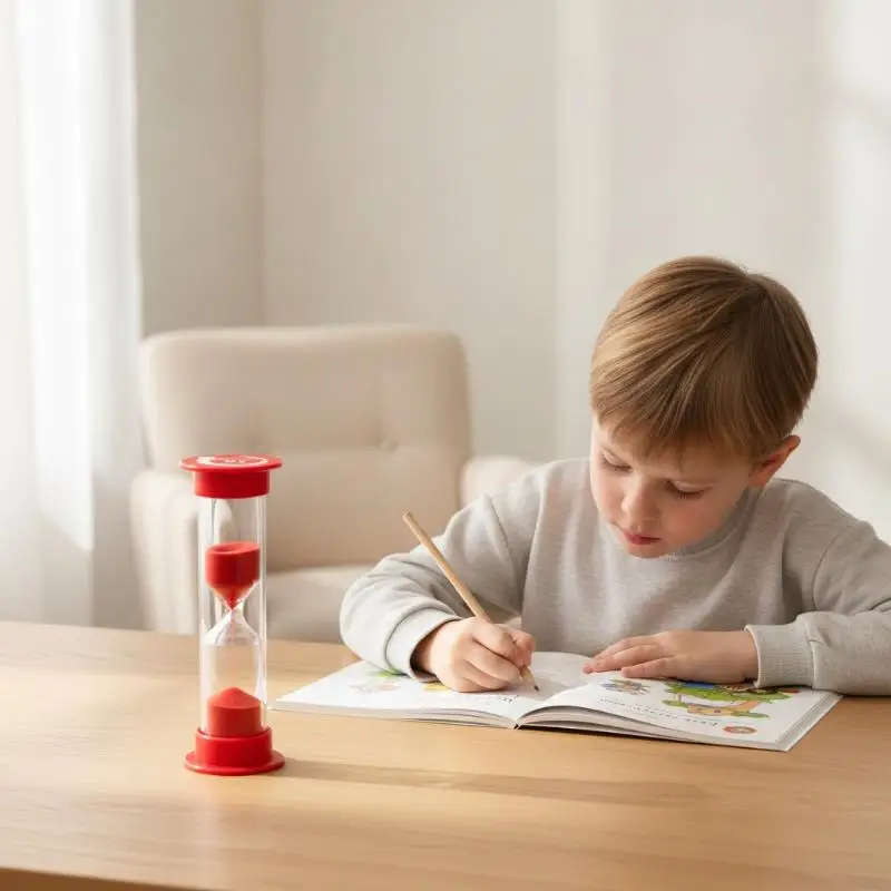 Eco Friendly Plastic Sand Timer Anti-Fall 30Sec 1/2/3/5/10Min Versatile Time Counter for Cooking Reading Meditation