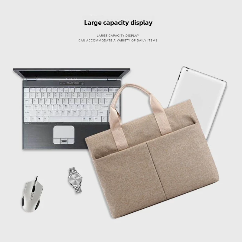 Fashion Solid Color Business Laptop Bag for Men with Portable Document Bag and Briefcase, Printing Exhibition Bag