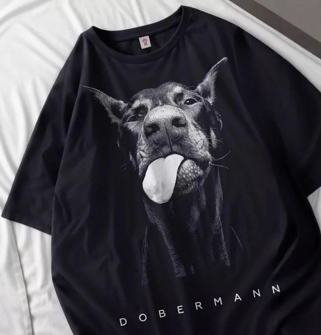

Fashion Women Shirts Vintage Summer Tees Dog 3D Animal Blouse Top Sexy Short Sleeve Bow Loose Casual T Shirt Tops