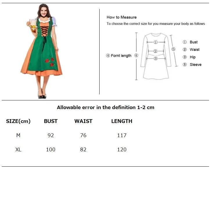여성용 독일 맥주 코스튬, 옥토버 페스트, Dirndl 전통, 바바리아 축제, 맥주 파티, 멋진 원피스