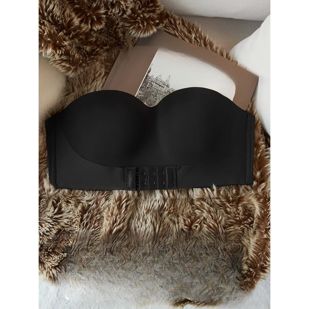 Roupa íntima sem alças para mulheres, coleta feminina, antiderrapante, seios pequenos, grande, anti-exposição, sutiã invisível fino