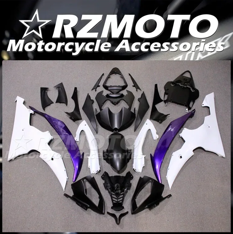 

4Gifts New ABS Motorcycle Fairings Kit Fit For YAMAHA YZF- R6 2008 - 2016 08 09 10 11 12 13 14 15 16 Bodywork Set Purple White