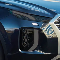 For Palisade Limited 2019-2022 Accessories Car Headlight Protective Film Transparent Smoked Black TPU Sticker
