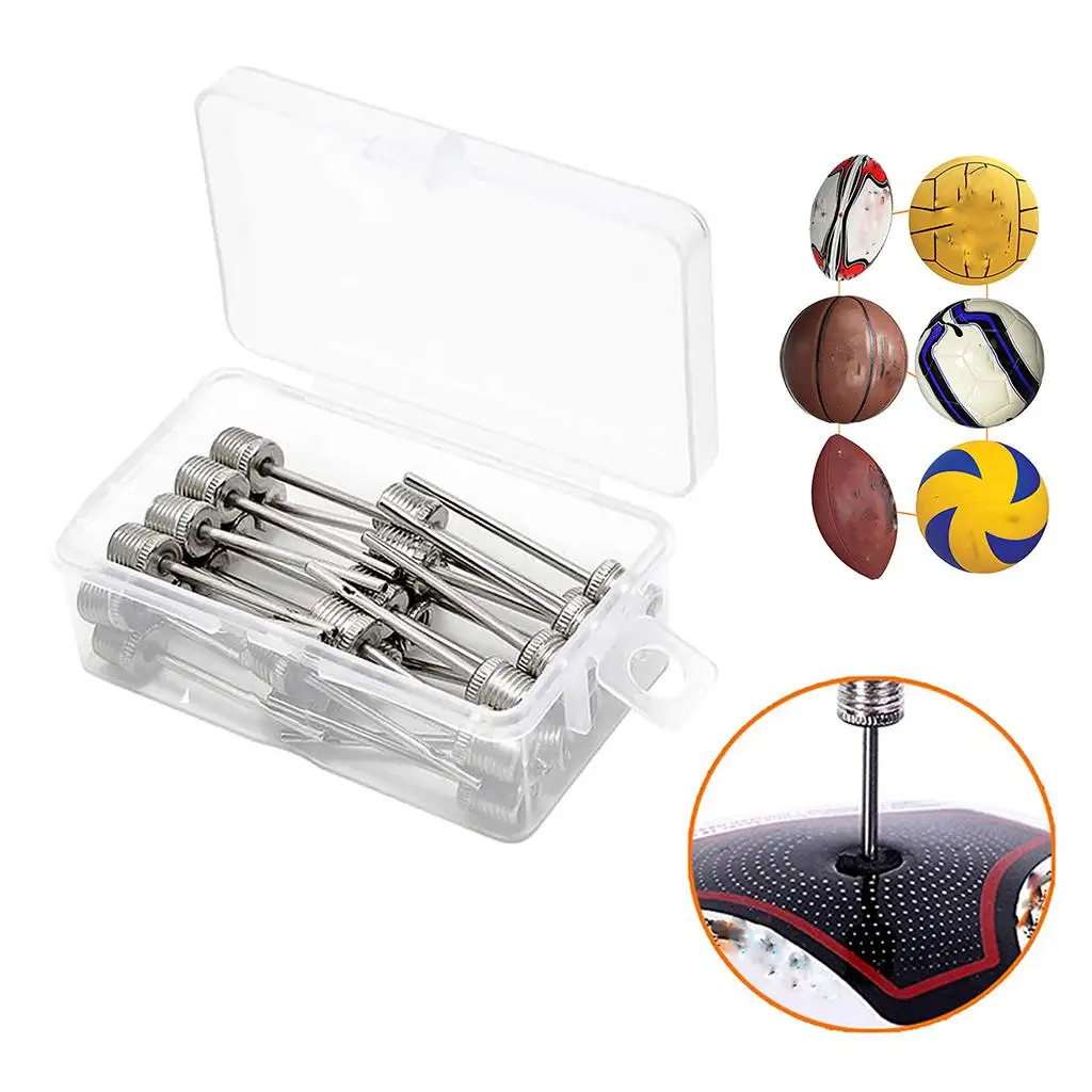 

30x Sports Ball Pump Needle, Air Pump Inflation Adapter Pin Football Basketball Volleyball Soccer Inflation Adapter