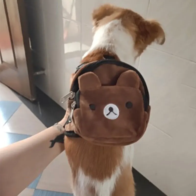 1pcs Dog Backpack Puppy School Bag Dog Snack Bag 2024 New Pet Backpack Cute Soft Pets Dogs Accessories Mascotas Perros Mochila