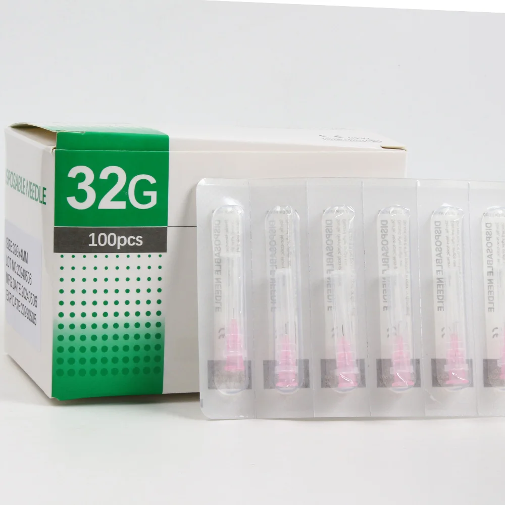 Disposable Plastic Medical Beauty30G, 31G,32G,34G Painless Small Needle Sterile Injector Micro Hypodermic Needle