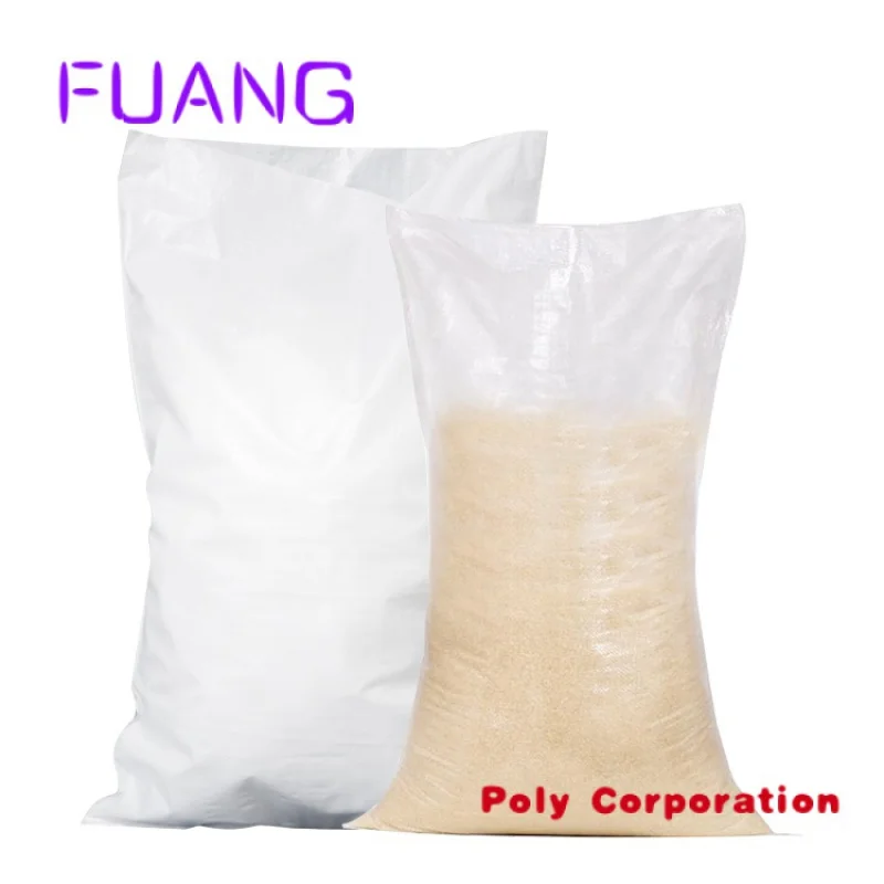 

Custom Custom White Transparent 25kg 50kg Polypropylene Sack PP Woven Bag 50kg Sack For Aagriculture Packaging