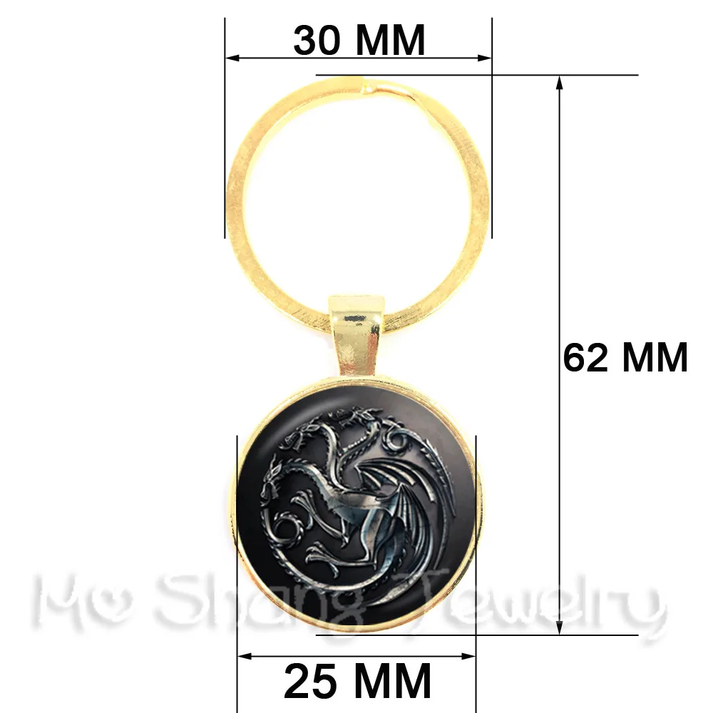 New Classic 25mm Ganesha Buddha Elephant Glass Dome Keychains Handmade Men Jewelry Car Key Holder Souvenir For Gift