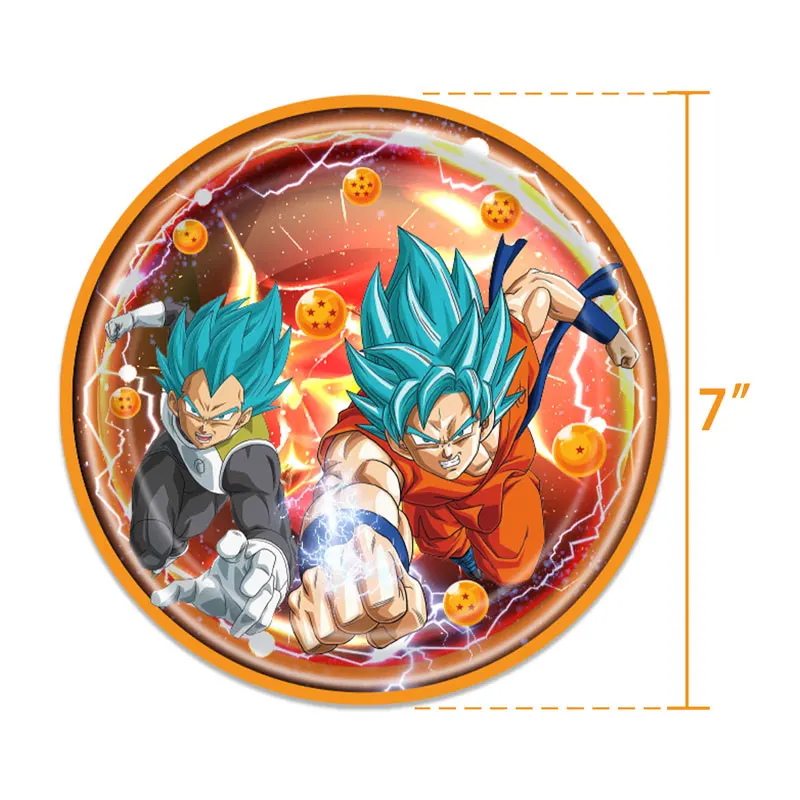 Cartoon Son Goku Birthday Party Decoration Plates Tablecloth Monkey King Balloon Backdrop Baby Shower Kids Party Supplies