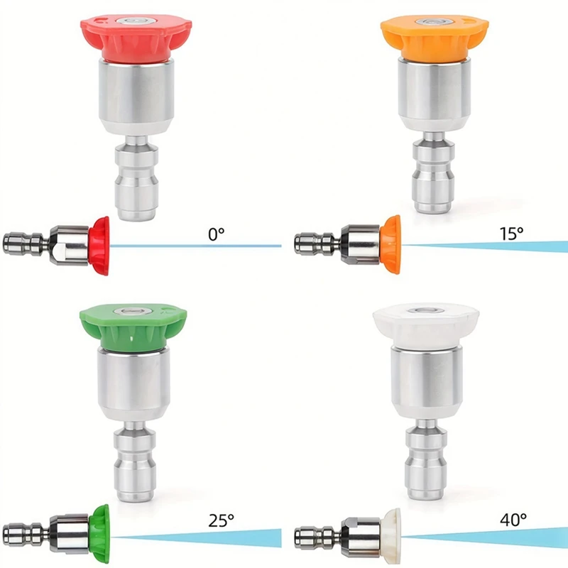 DT16 Quick Connect Jet Sprays Nozzles 4pcs 1.2mm High Pressure Washer Gutter Cleaning Adaptor Attachment