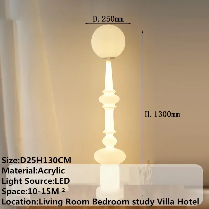 VIOLET Contemporary Floor Lamp Luxury Art Bedroom Living Room Beside The Sofa LED Villa Hotel Decorative Standing Light