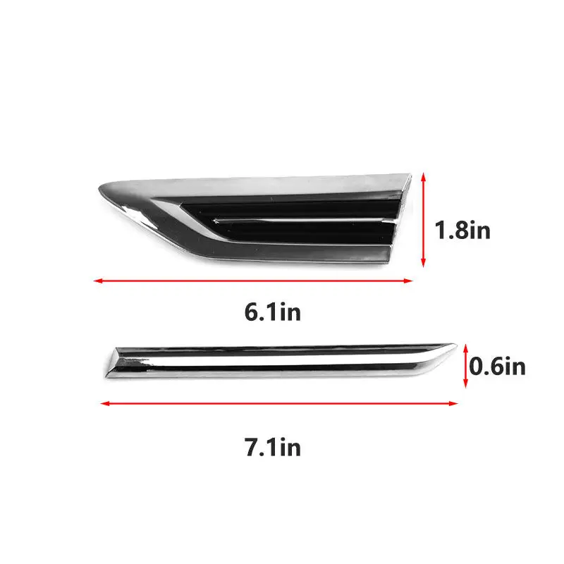 For VW Tiguan MK2 2017 2018 Exterior Side Wing Emblem Badge Sticker Trim Car Accessories ABS Chrome Modification