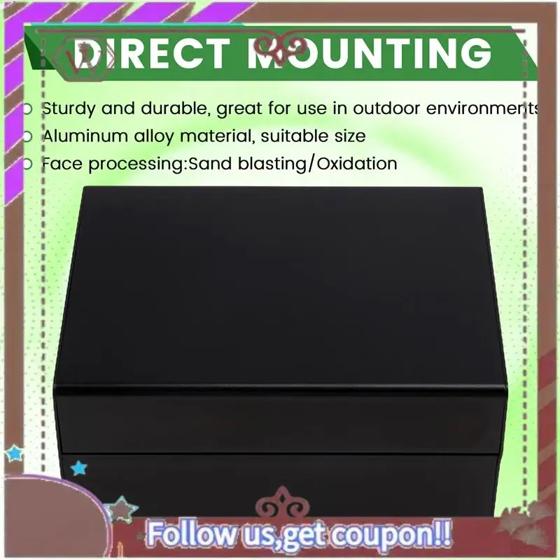 علبة مشروع إمداد الطاقة ABBG-DIY، حاوية ألومنيوم سوداء 120 × 63 × 155 مم، صندوق أدوات للإلكترونيات #3