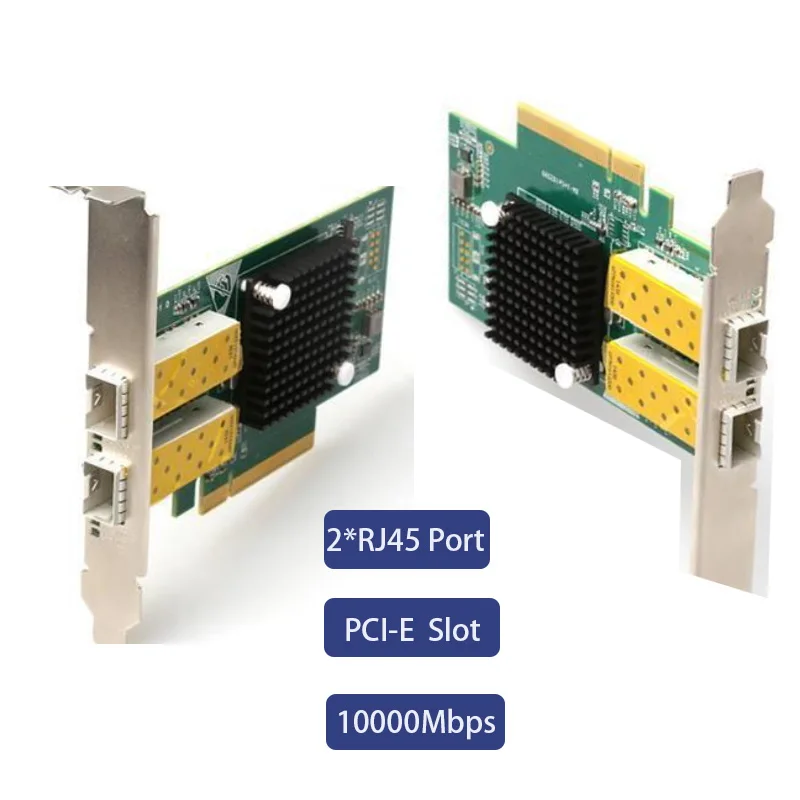 Computer accessories Lan Card 10 Gigabit Fiber Optic Network Card 10000Mbps Game PCI-E Card Network adapter RJ-45 LAN Adapter