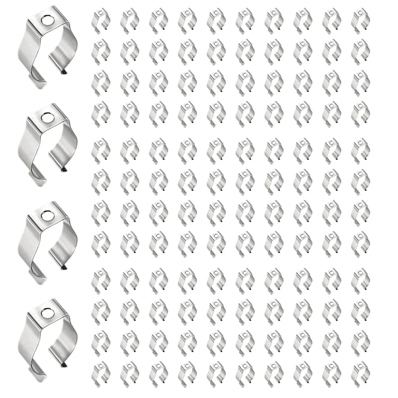 

PHFU-600Pcs T8 LED Light Bulbs U Clips Holder Fluorescent Tube Lamp Bracket