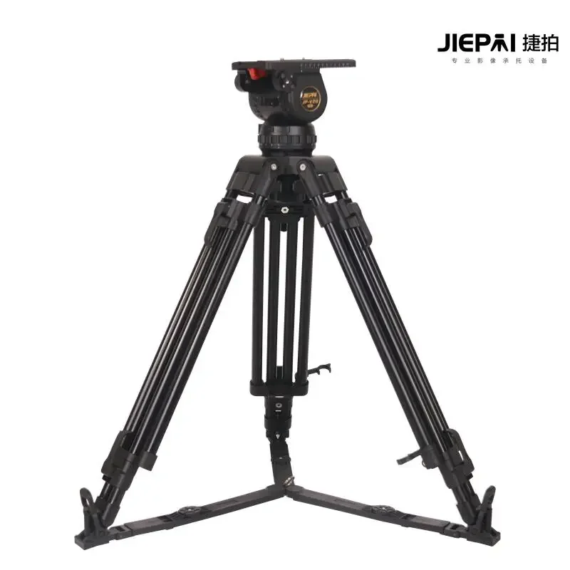 

JIEPAI V20T Heavy Duty Carbon Fiber Video Camera Tripod 100mm Bowl Fluid Head Film Tripod Max load 30kg for Video or Film camera