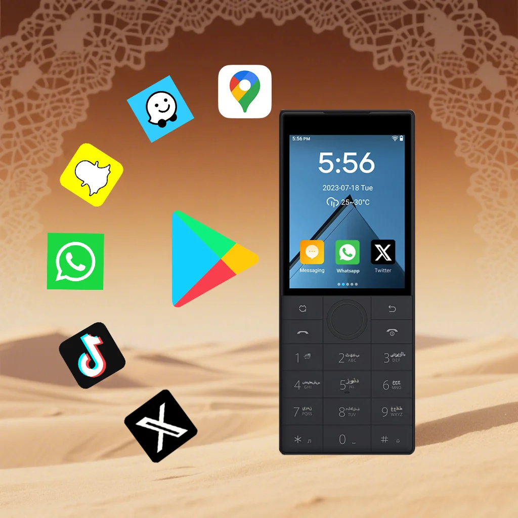Qin F22 Supports Arabic Language SmartPhone  Google Services 4G  Touch Screen And Button Mobile Phone