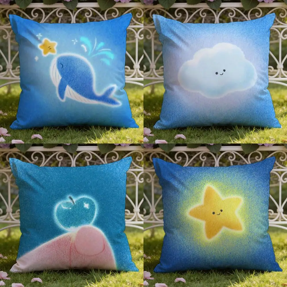 Cozy Cute Textured Art Cushion Cover Home & Car Dual-Scene Pillow Cover: Reversible for Premium Comfort