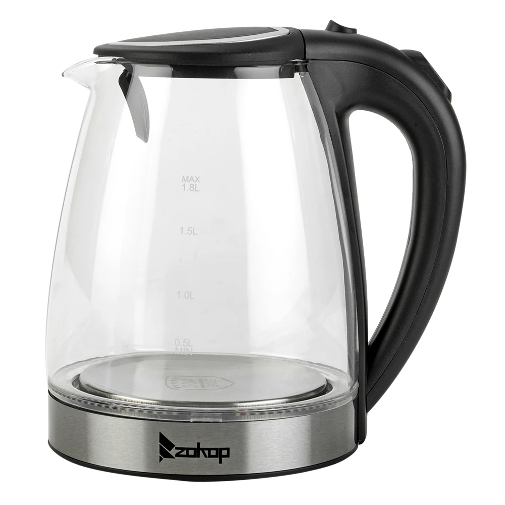 HD-1857-A 220V 2000W 1.8L Electric Glass Kettle UK Plug