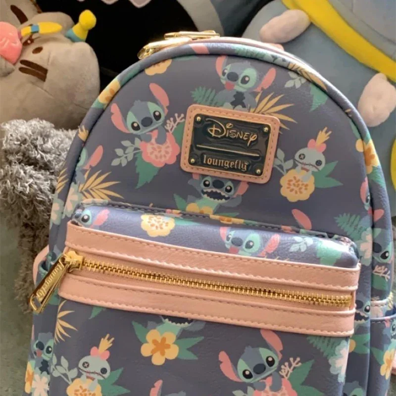 Loungefly Disney Stitch Lilo & Stitch All Over Print Damen Doppelriemen Umhängetasche Geldbörse Mini Rucksack