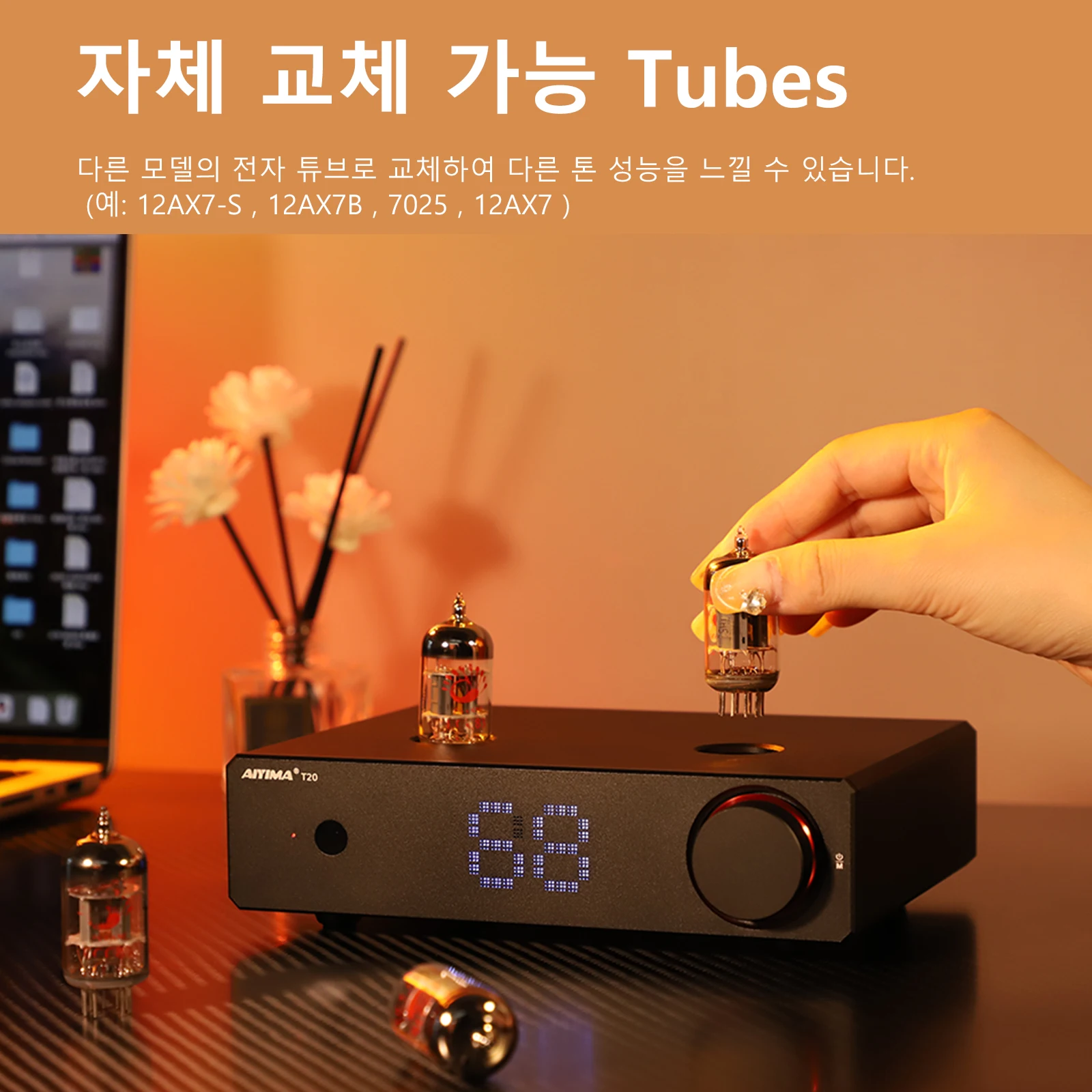 AIYIMA T20 & A20セット（おまけXLRケーブル2本） AIYIMA T20 진공관 프리앰프 ECC83 하이파이 스테레오