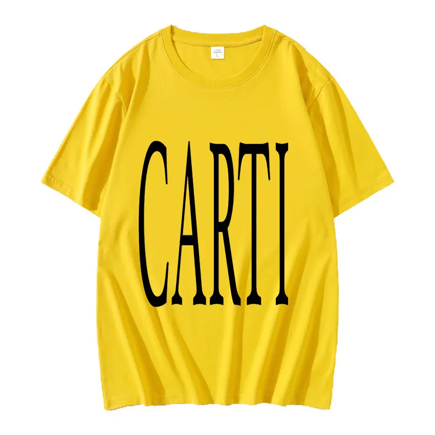 Rapper Playboi Carti T Shirt Big Font V As Seen on Carti Print Graphic T-shirt Men Hip Hop 100% Cotton Oversized Tees Streetwear