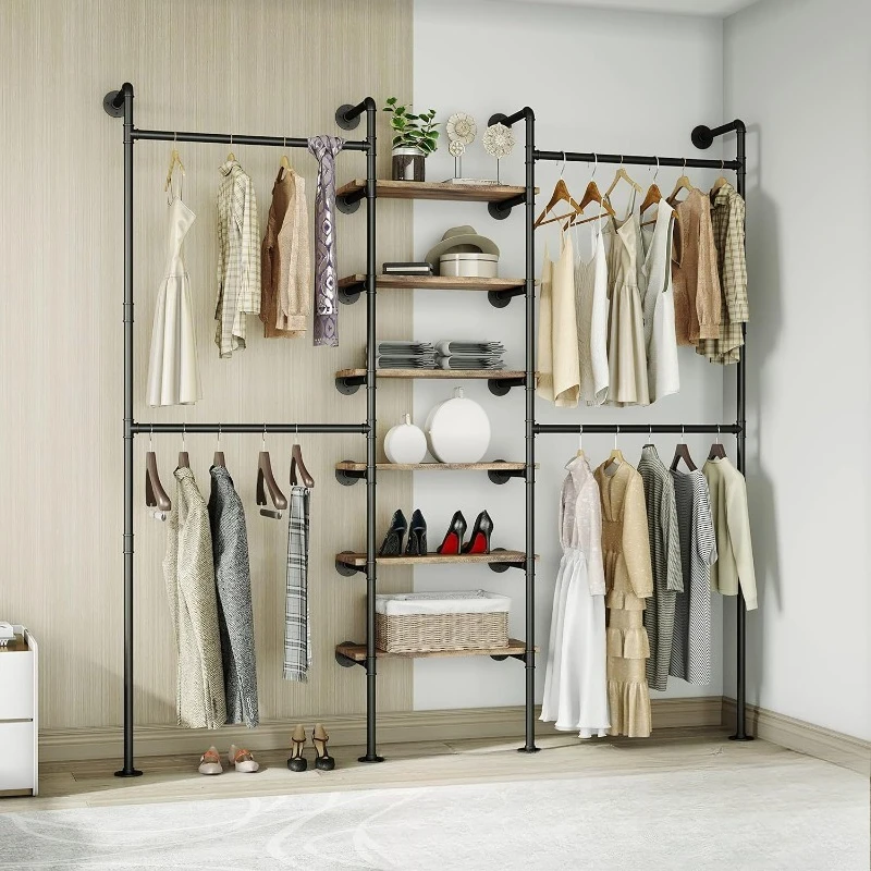 Simple floor-to-ceiling industrial pipe combination hanger