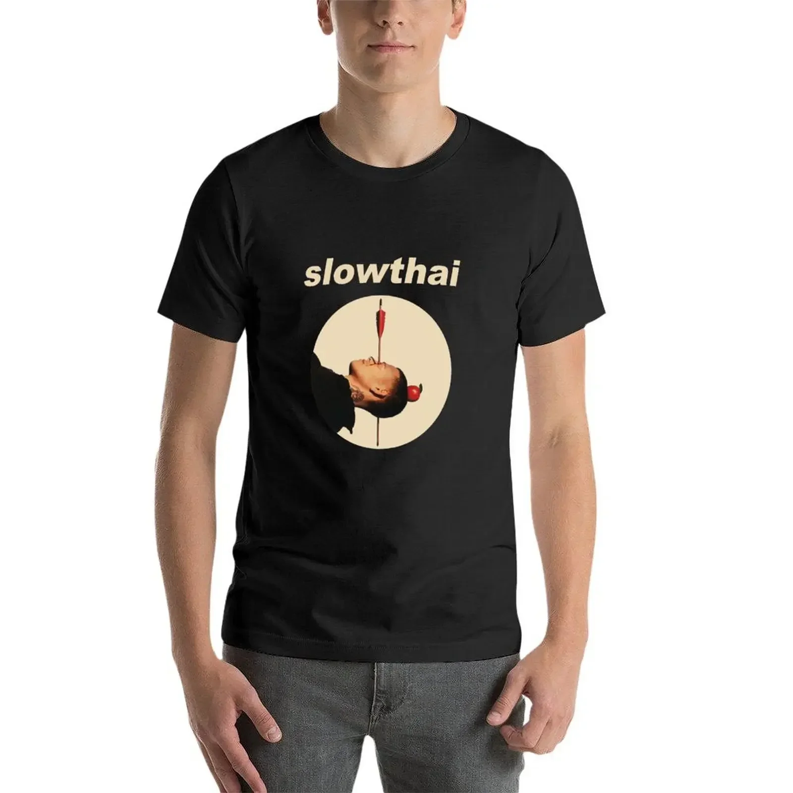 Camiseta gráfica masculina Slowthai, camisa personalizada para menino, roupa estética