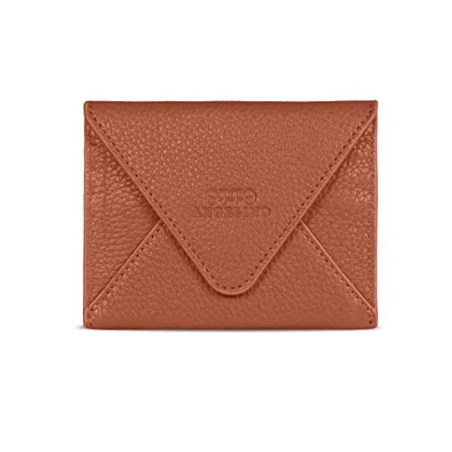 

Genuine Leather Credit Card Holder and Travel Wallet Envelope with Magnetic Clasp, Credit Card Holder - Unisex
