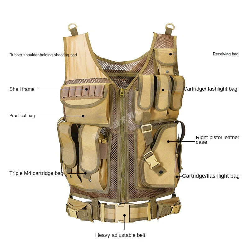 2024 militärische Taktik Outdoor-Training atmungsaktive Weste Polizei Spezial polizei Dienst Molle live cs Luftgewehr bunte Kugel Kleidung