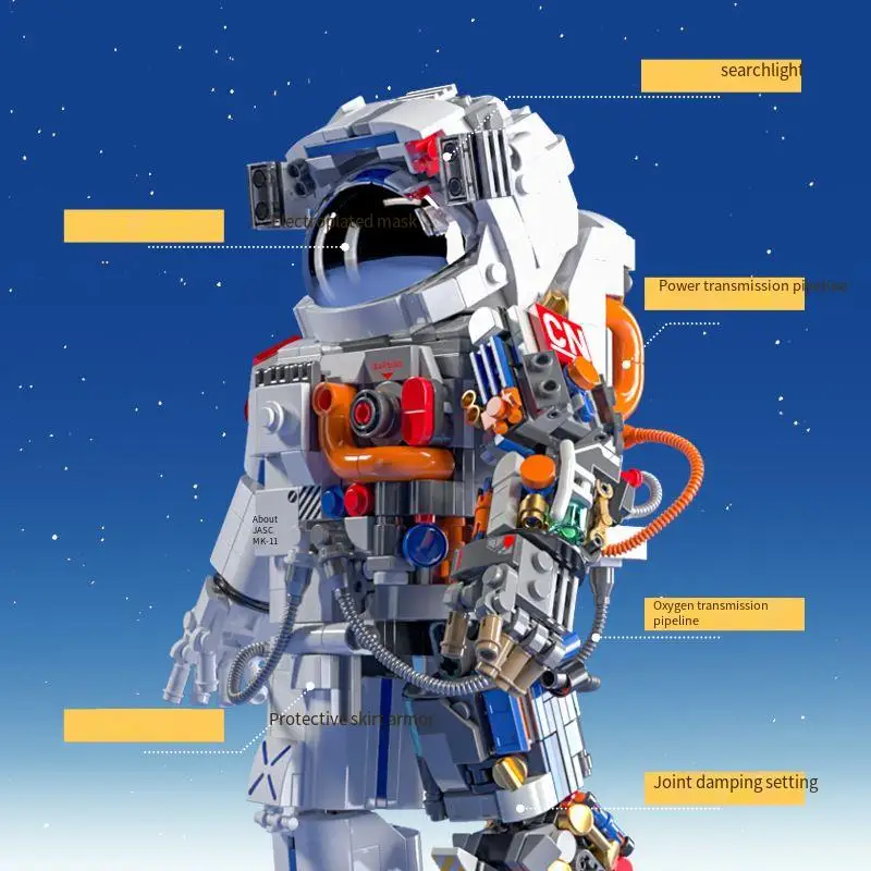 Odkryj kosmos z astronautami, buduj rakiety z klocków i ciesz się zabawnym i edukacyjnym zestawem zabawek dla chłopców
