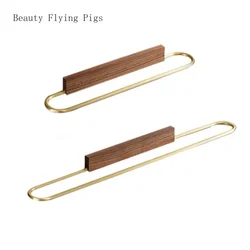 Light Luxury Space Aluminum Towel Rail Rack Punch-free Bathroom Accessories Wall Mounted Restroom Hanging Storage Shelf