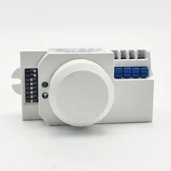 360 Degree DC 12V 24V Microwave Sensor Light Switch Induction Motion Sensor with Dry Contact Signal Output for Home Automation