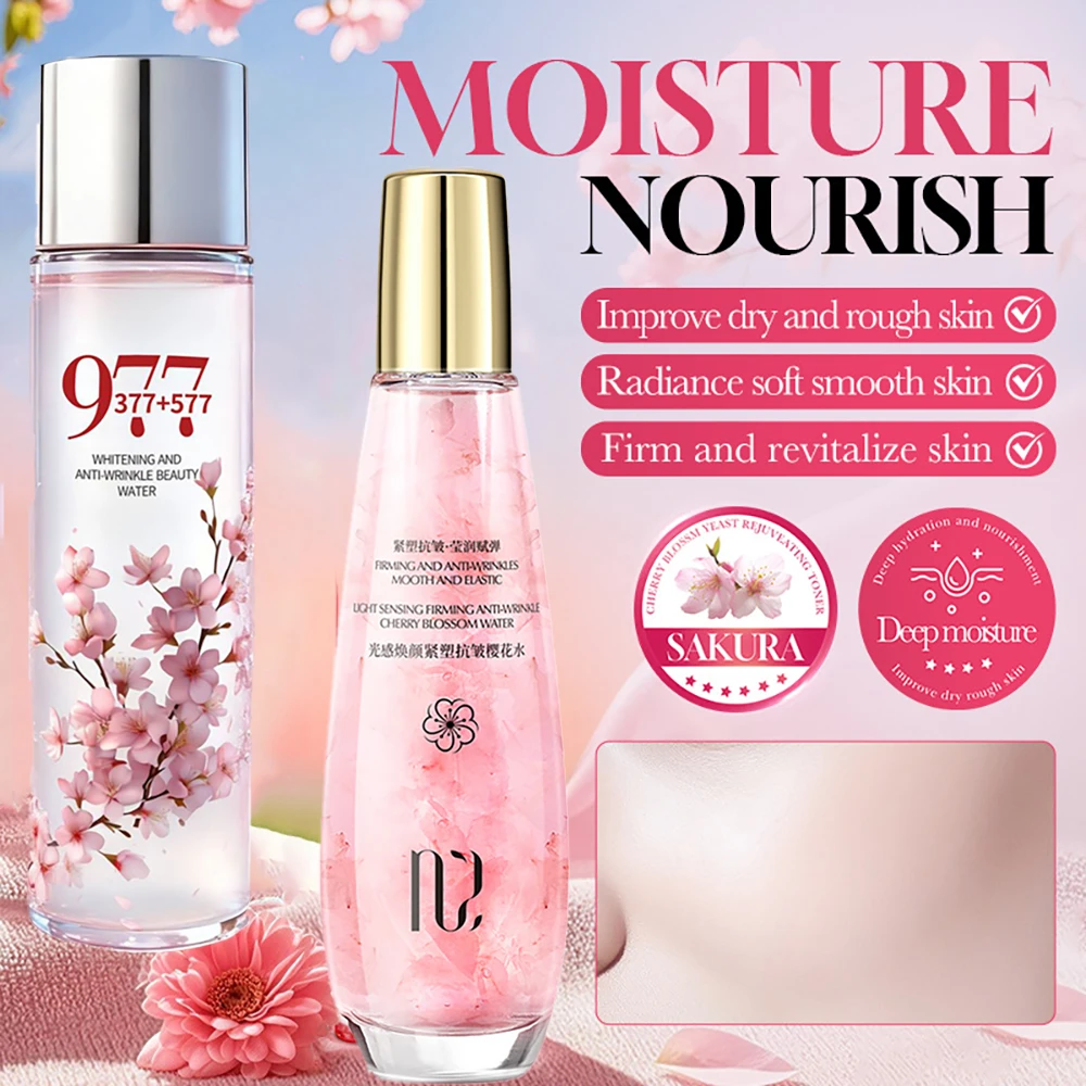 

Sakura Essence Cherry Blossom Water Improve Dry Rough Dull Skin Care Facial Tonic Delicate Elastic Tightening Lifting Face Toner