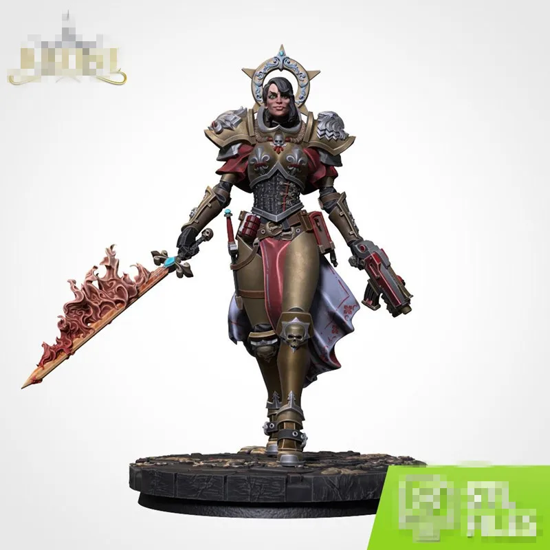 Resin Figures Model Kit 1/24 Scale 80mm Miniatures Wargame Sisters of Battle (double Head) Unassembled and Unpainted DiyToys