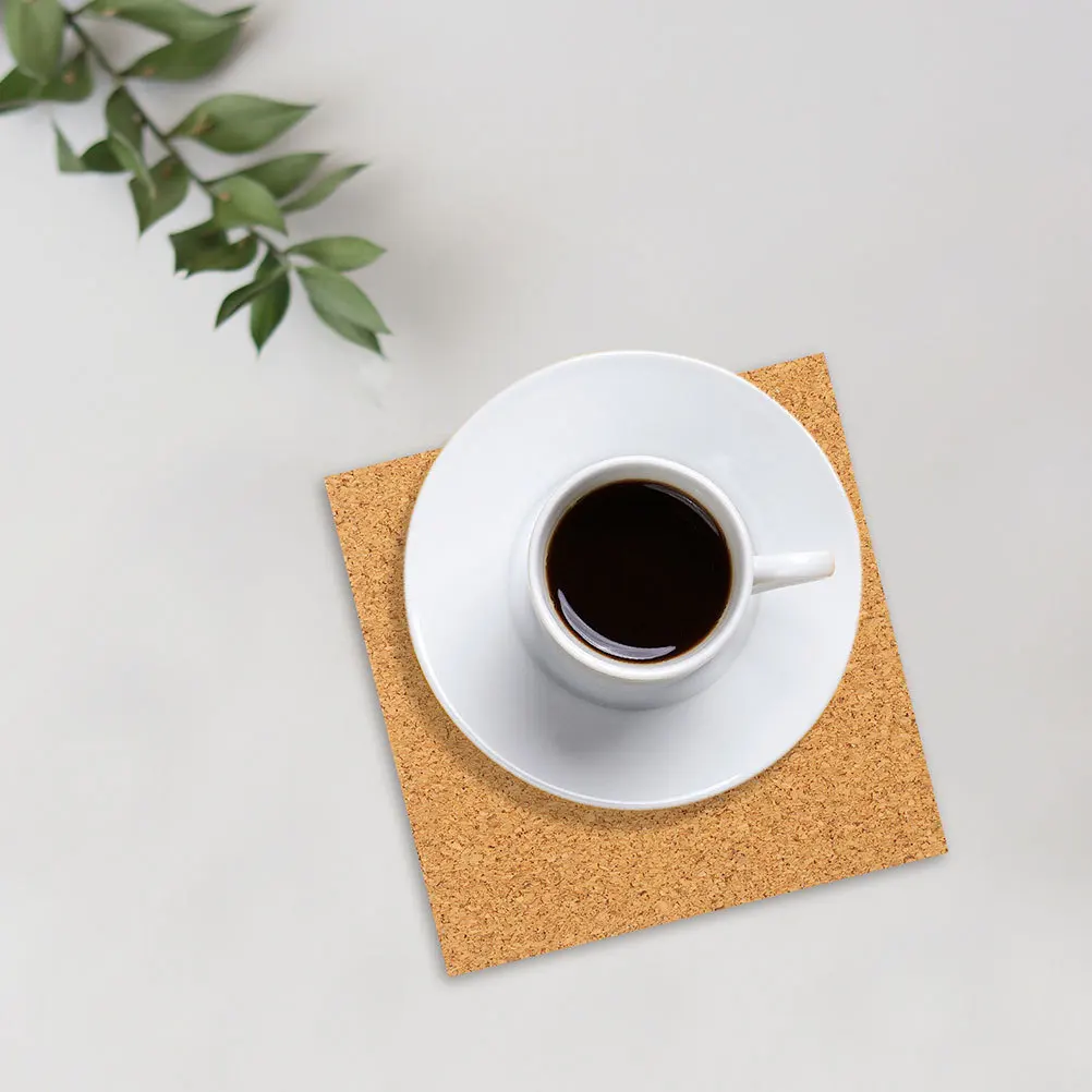 

40pcs Soft Cork Pads 4Inch Self-Adhesive Square Mats For Furniture Tableware Diy Crafts Cork Backing Insulated Noise Absorbing