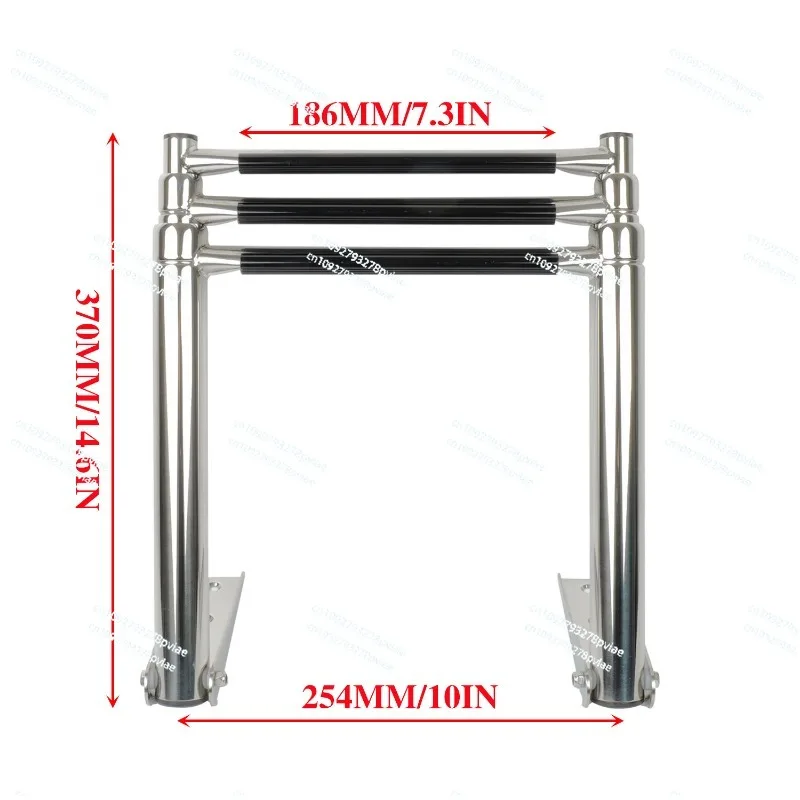 Stainless steel ordinary 3-section ladder yacht ship accessories marine hardware deck ship gangway ladder